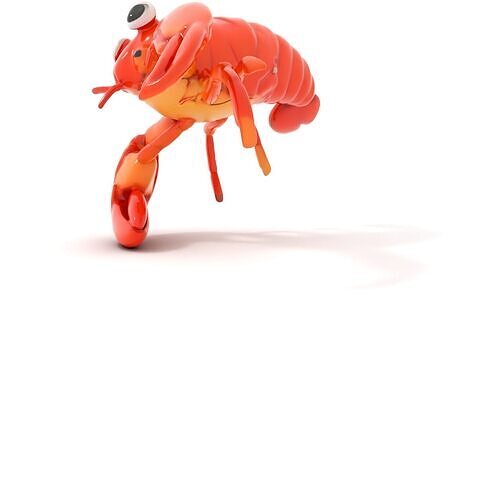 Cartoon Lobster Character Model Pack Low-poly 3D model