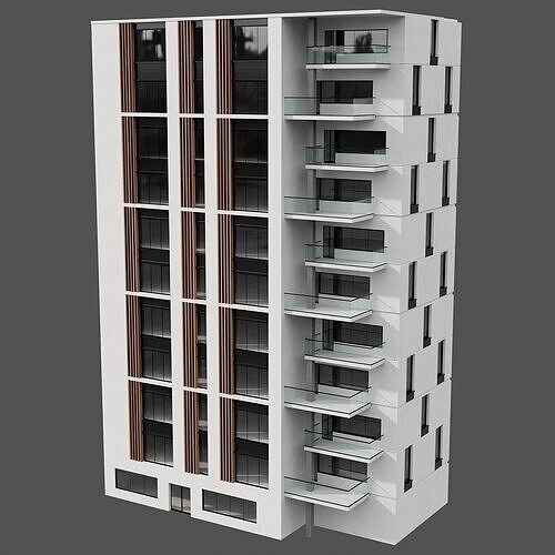 RESIDENTIAL BUILDING NO64 A 3D model 7