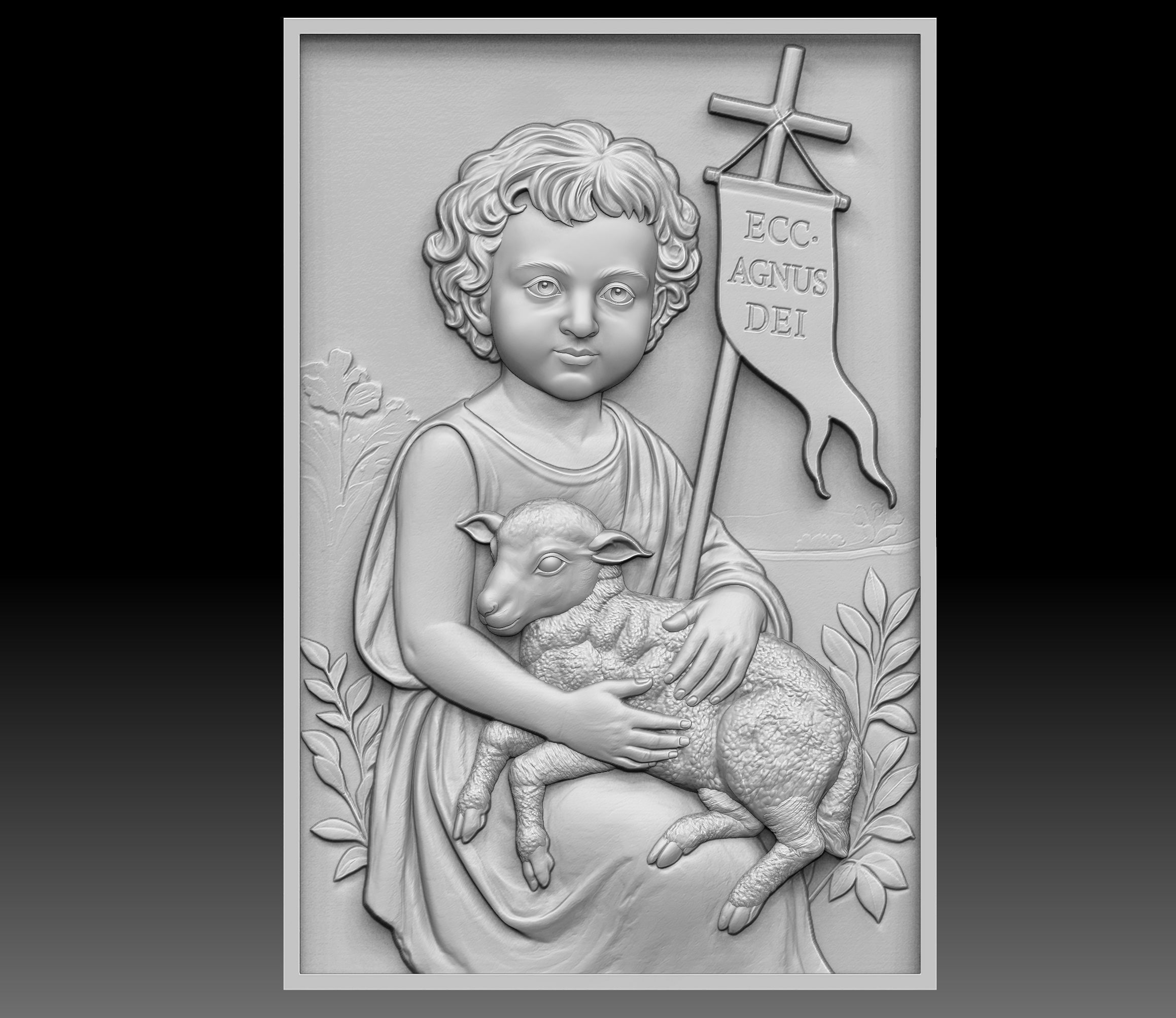 Holy Child Relief 3D print model_4