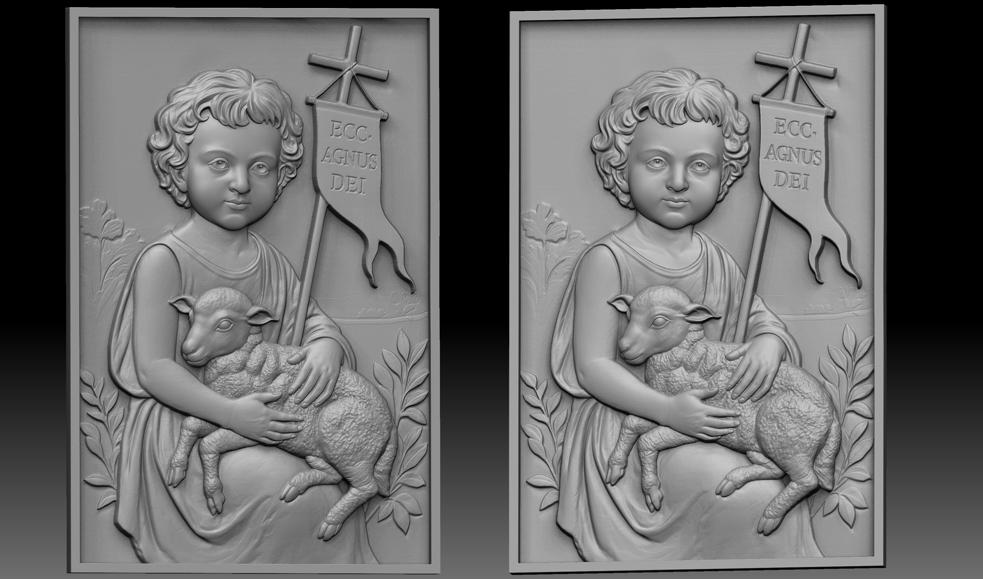 Holy Child Relief 3D print model_1