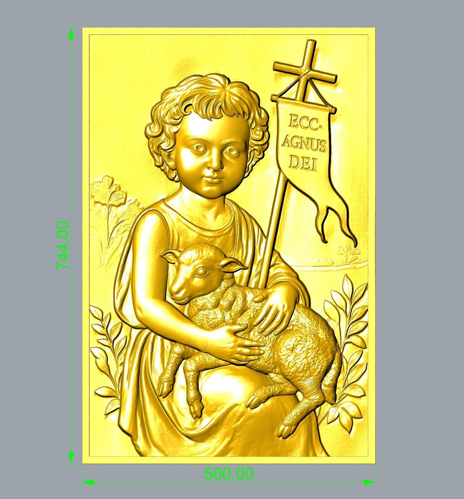 Holy Child Relief 3D print model_3