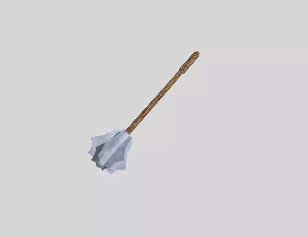 low poly mace 2 shovel Low-poly 3D model_0
