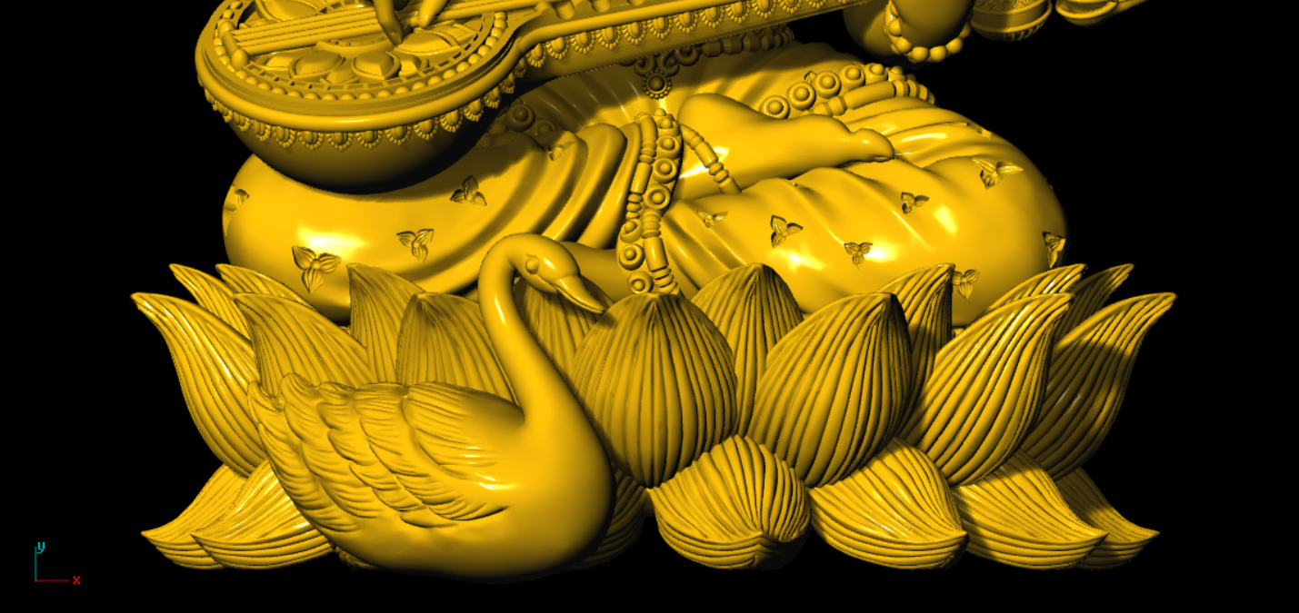 SARASWATI DEVI 3D PRINTED MODEL 3D print model_13