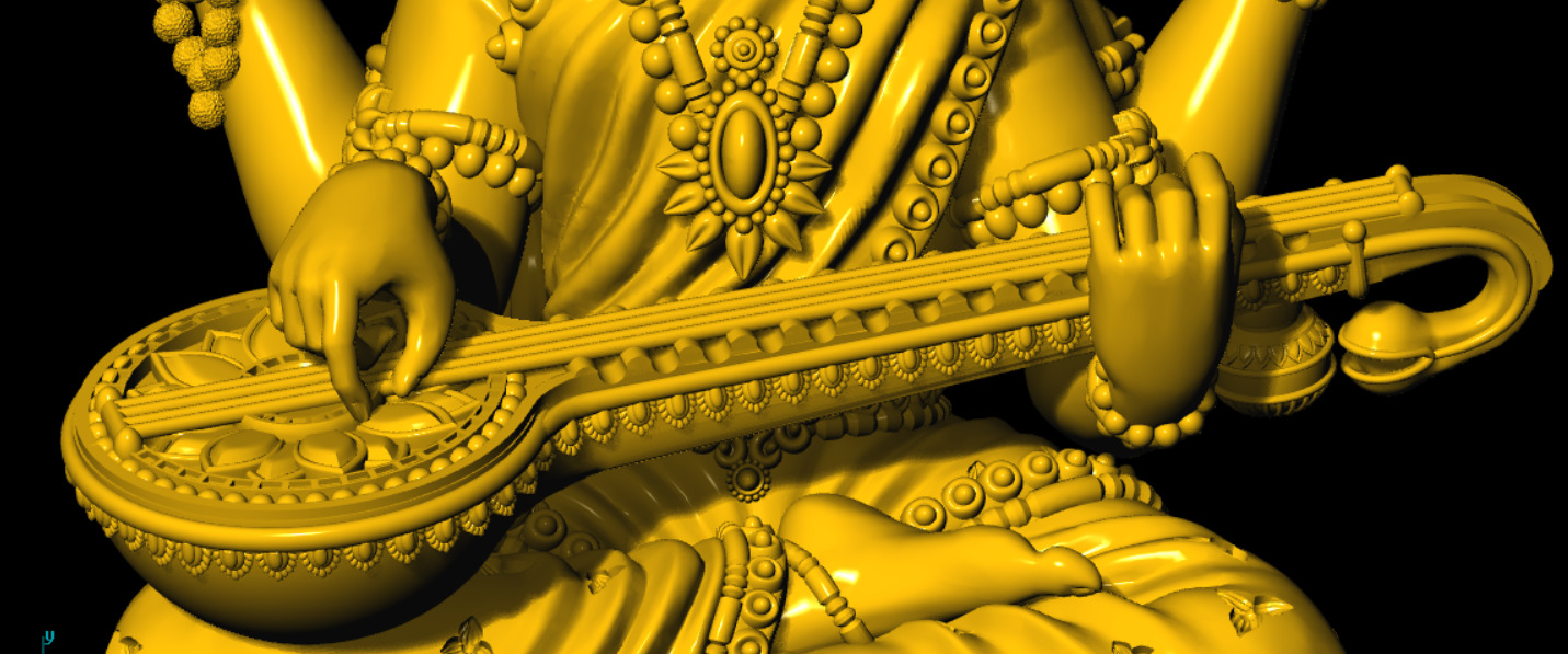 SARASWATI DEVI 3D PRINTED MODEL 3D print model_12