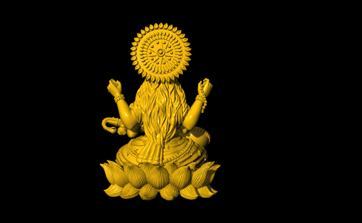 SARASWATI DEVI 3D PRINTED MODEL 3D print model_4