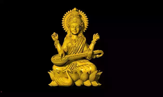 SARASWATI DEVI 3D PRINTED MODEL