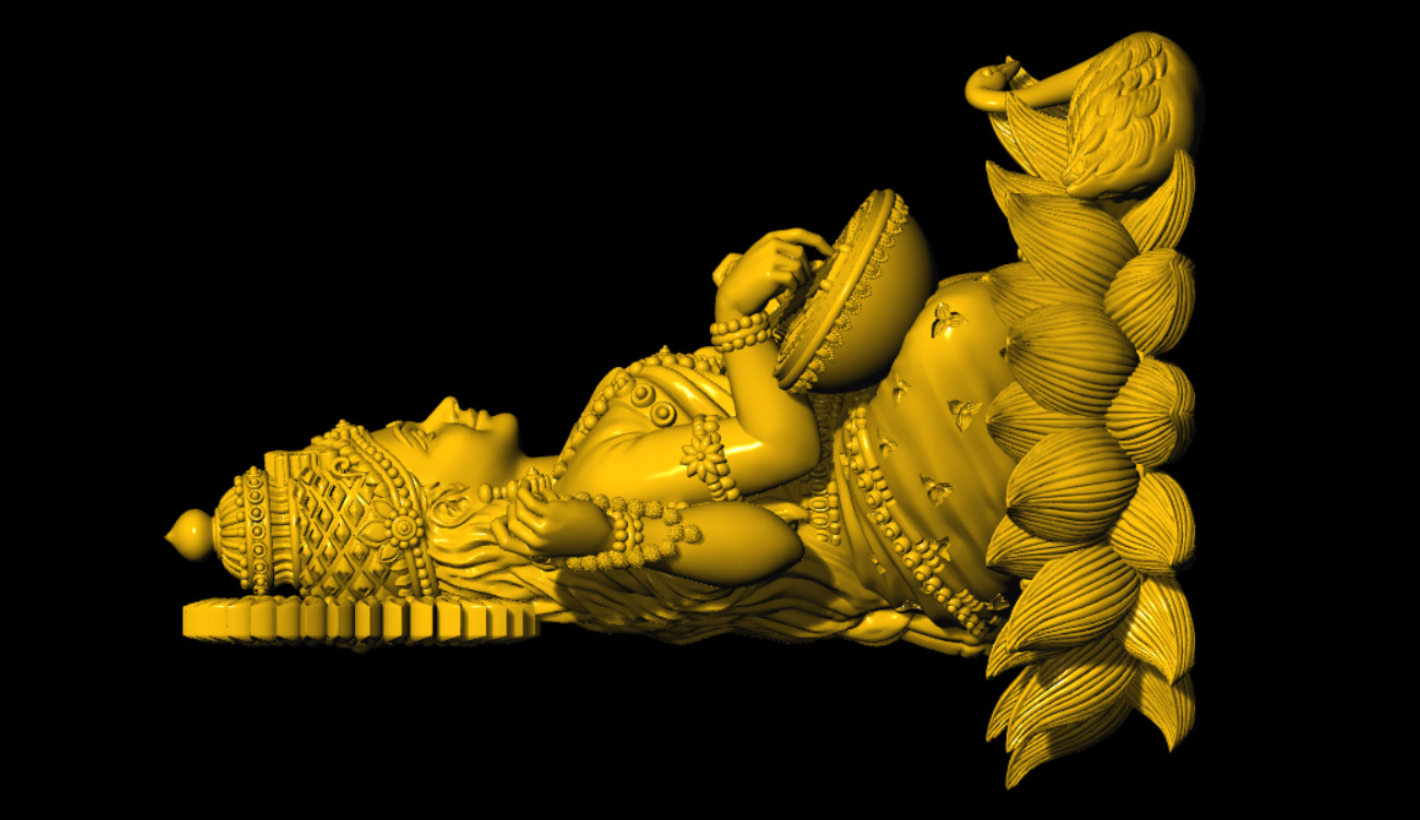 SARASWATI DEVI 3D PRINTED MODEL 3D print model_2