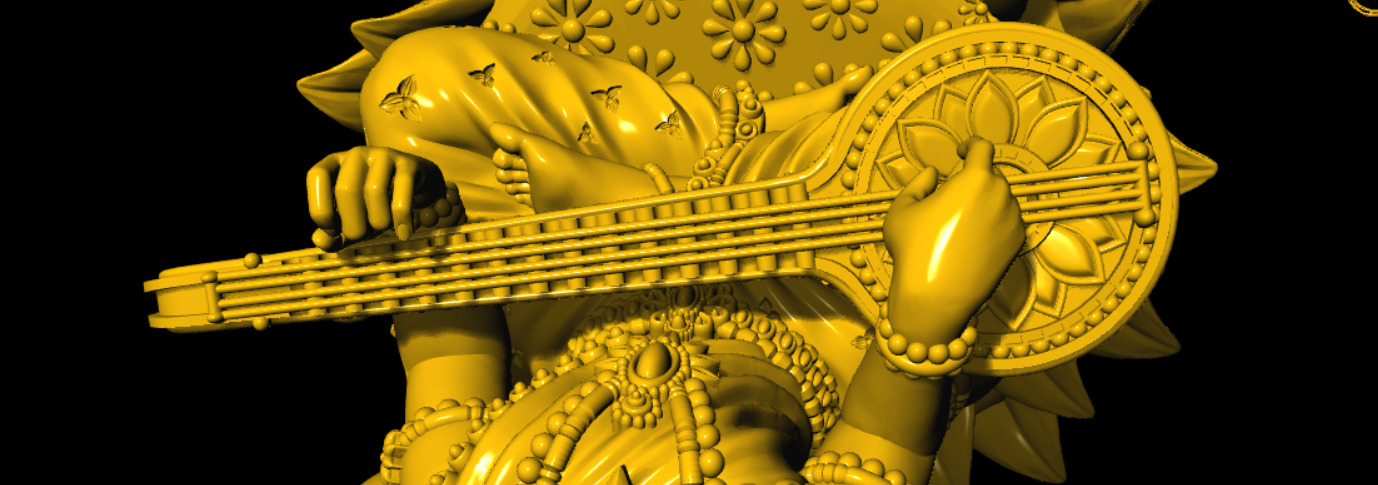 SARASWATI DEVI 3D PRINTED MODEL 3D print model_7