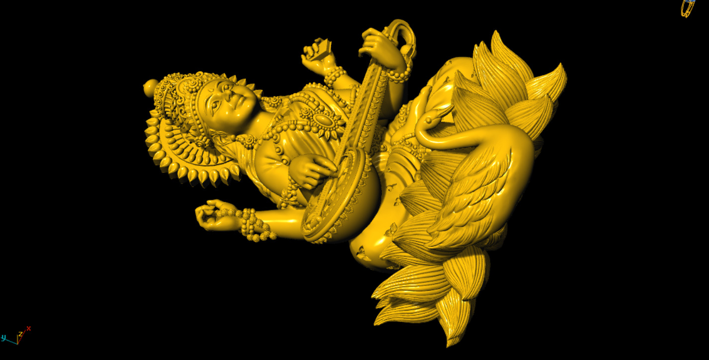 SARASWATI DEVI 3D PRINTED MODEL 3D print model_16
