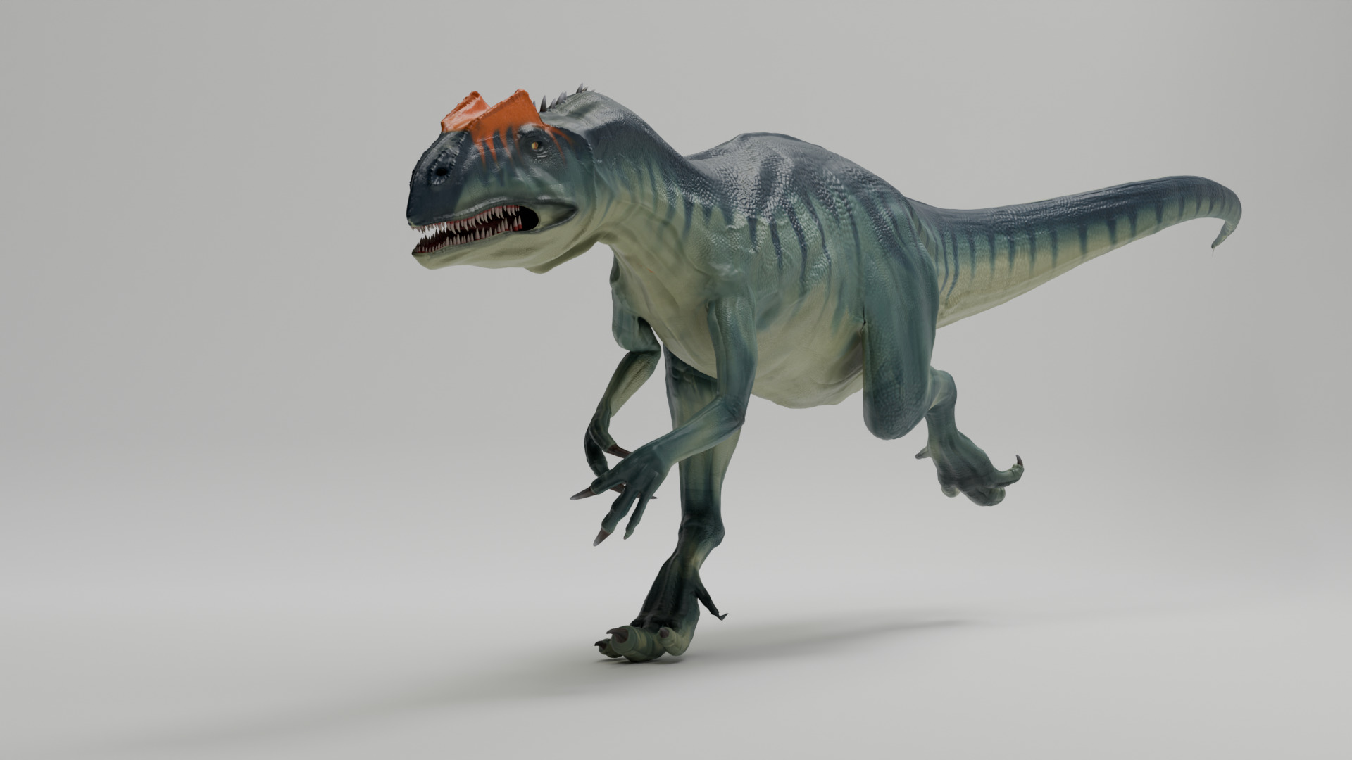 Realistic Animated Dinosaur - Rigged Textured Game Ready  3D model_1