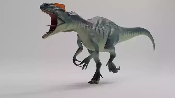 Realistic Animated Dinosaur - Rigged Textured Game Ready  3D model Realistic Animated Dinosaur - Rigged Textured Game Ready  3D model