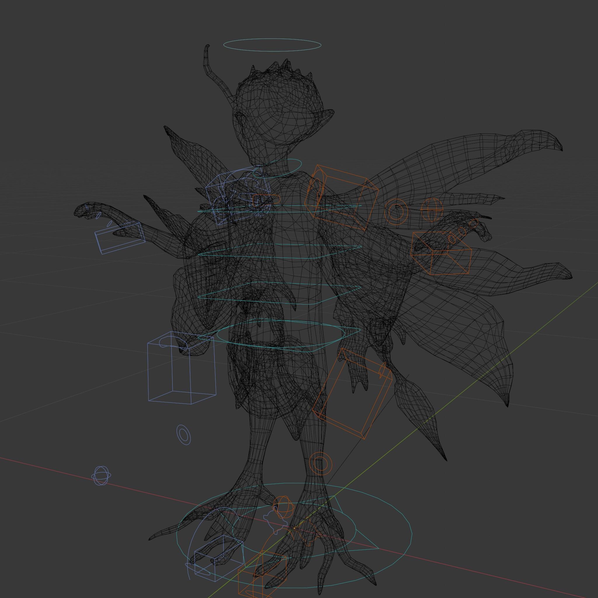 Leafy Forest Sprite Character  Rigged and Animated Low-poly 3D model_6