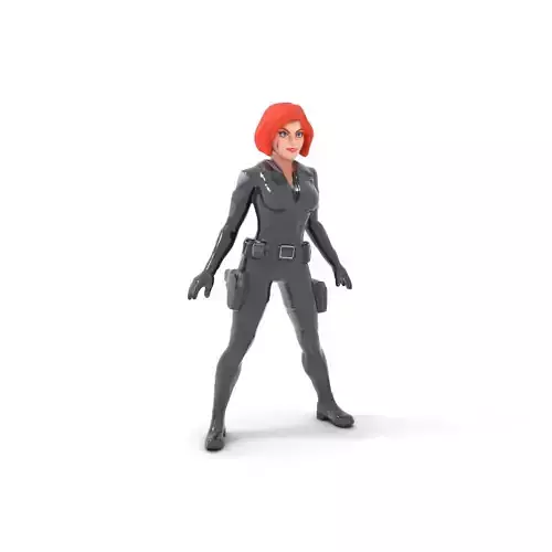 Stealthy Redhead Agent Character Rigged and Animated