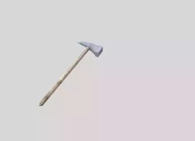 low poly medieval battle hammer