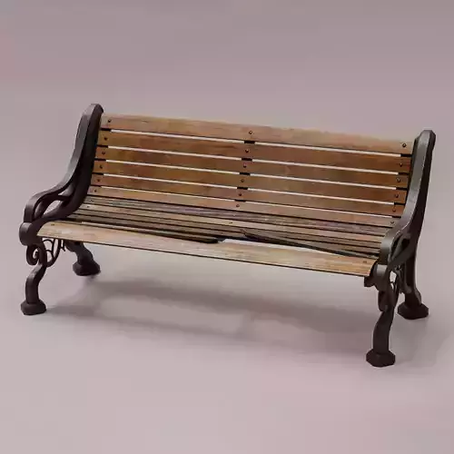 Damaged Park Bench PBR