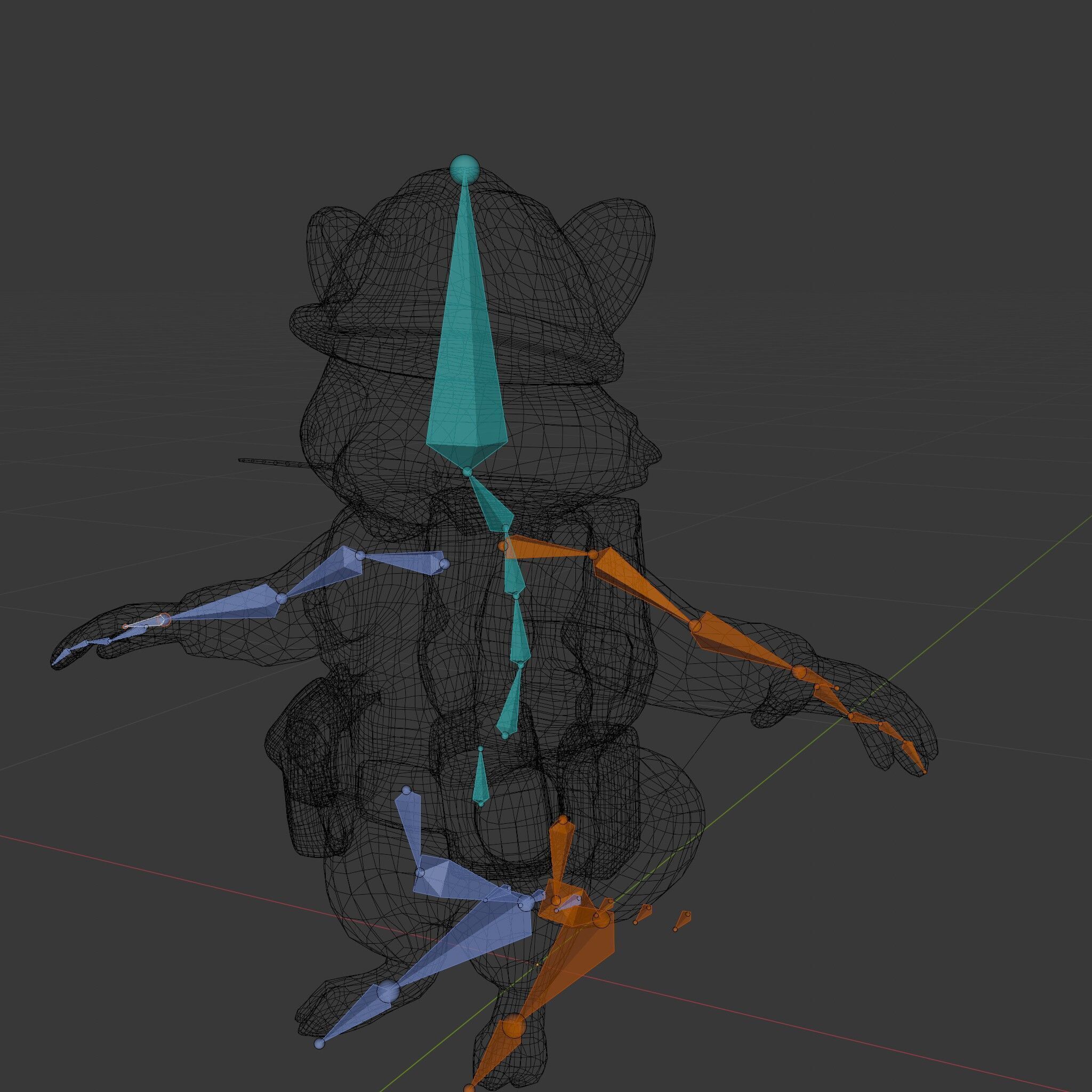 Rigged and Animated Raccoon Construction Worker D Character M... Low-poly 3D model_7