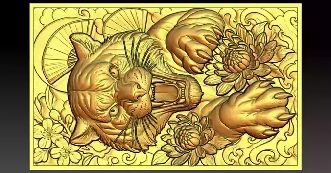 6 Tiger CNC Relief Model