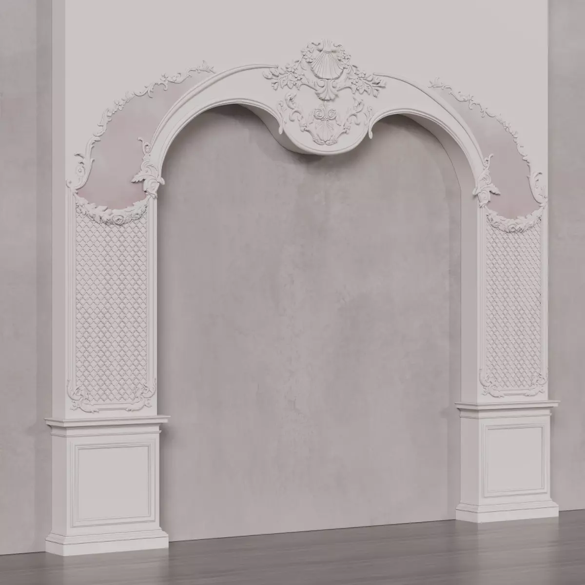 classic wall arched bano 3D model