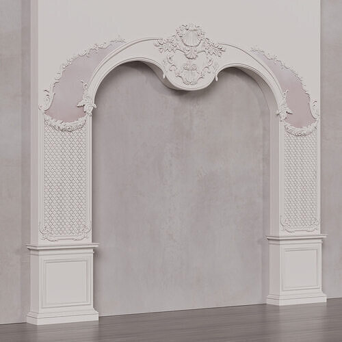 classic wall arched bano 3D model