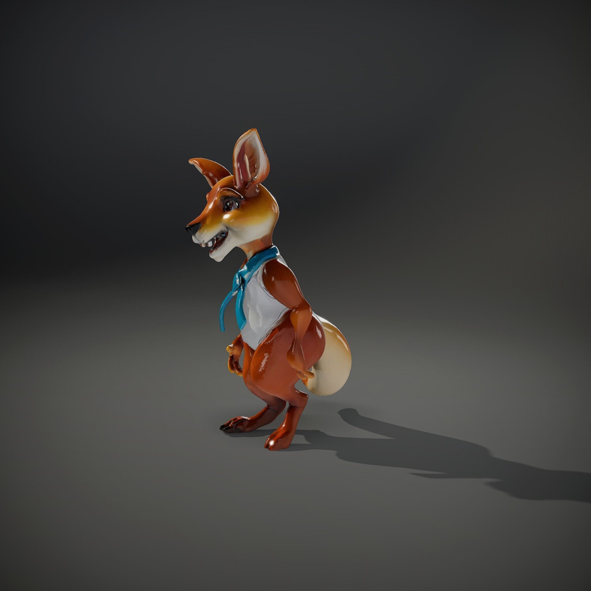 Animated Kangaroo Character Model  Rigged and Animated Low-poly 3D model_35