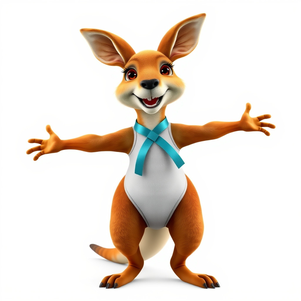 Animated Kangaroo Character Model  Rigged and Animated Low-poly 3D model_2