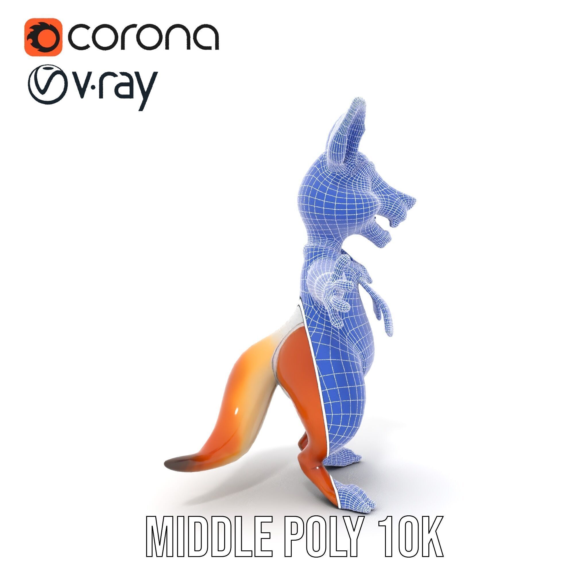 Animated Kangaroo Character Model  Rigged and Animated Low-poly 3D model_32