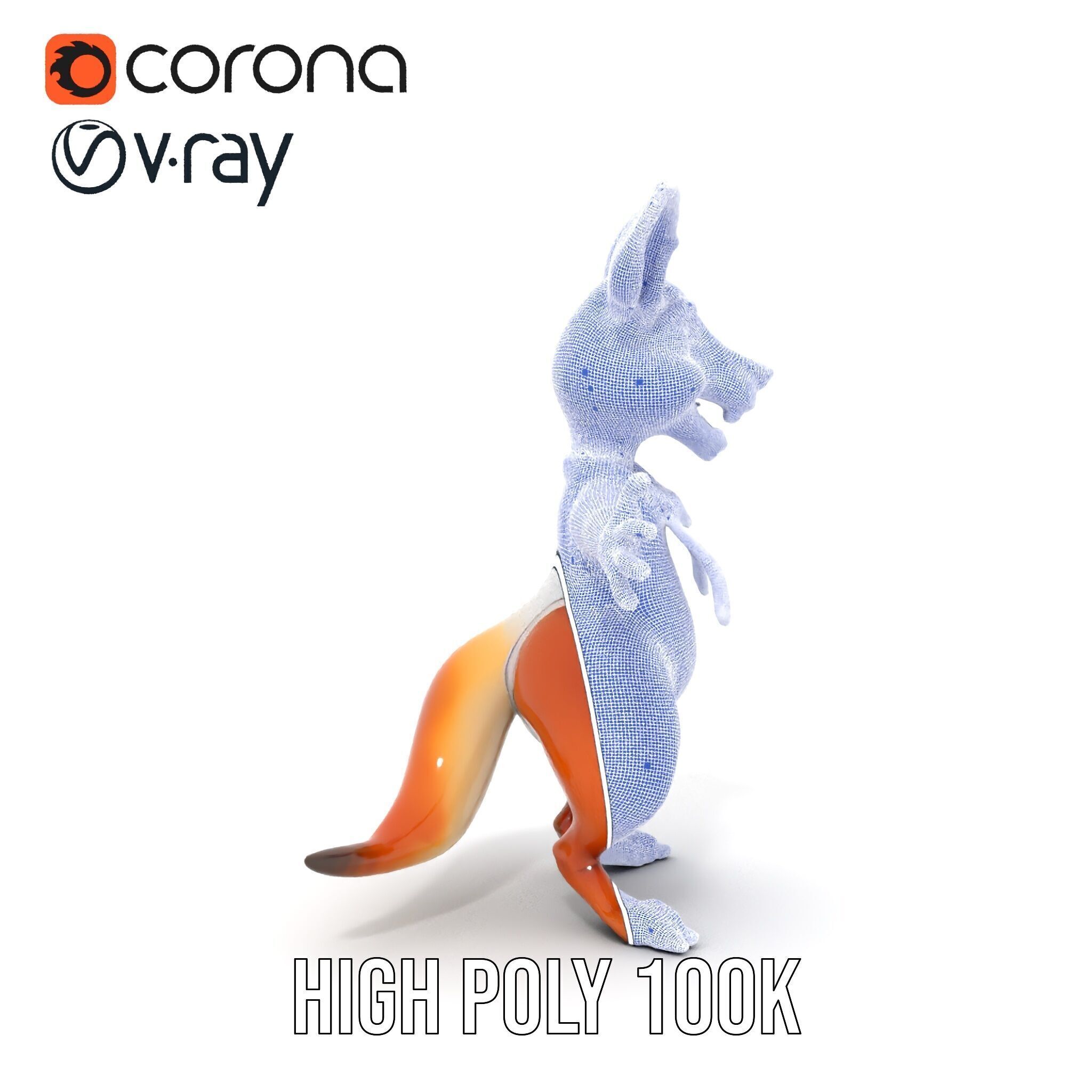 Animated Kangaroo Character Model  Rigged and Animated Low-poly 3D model_31