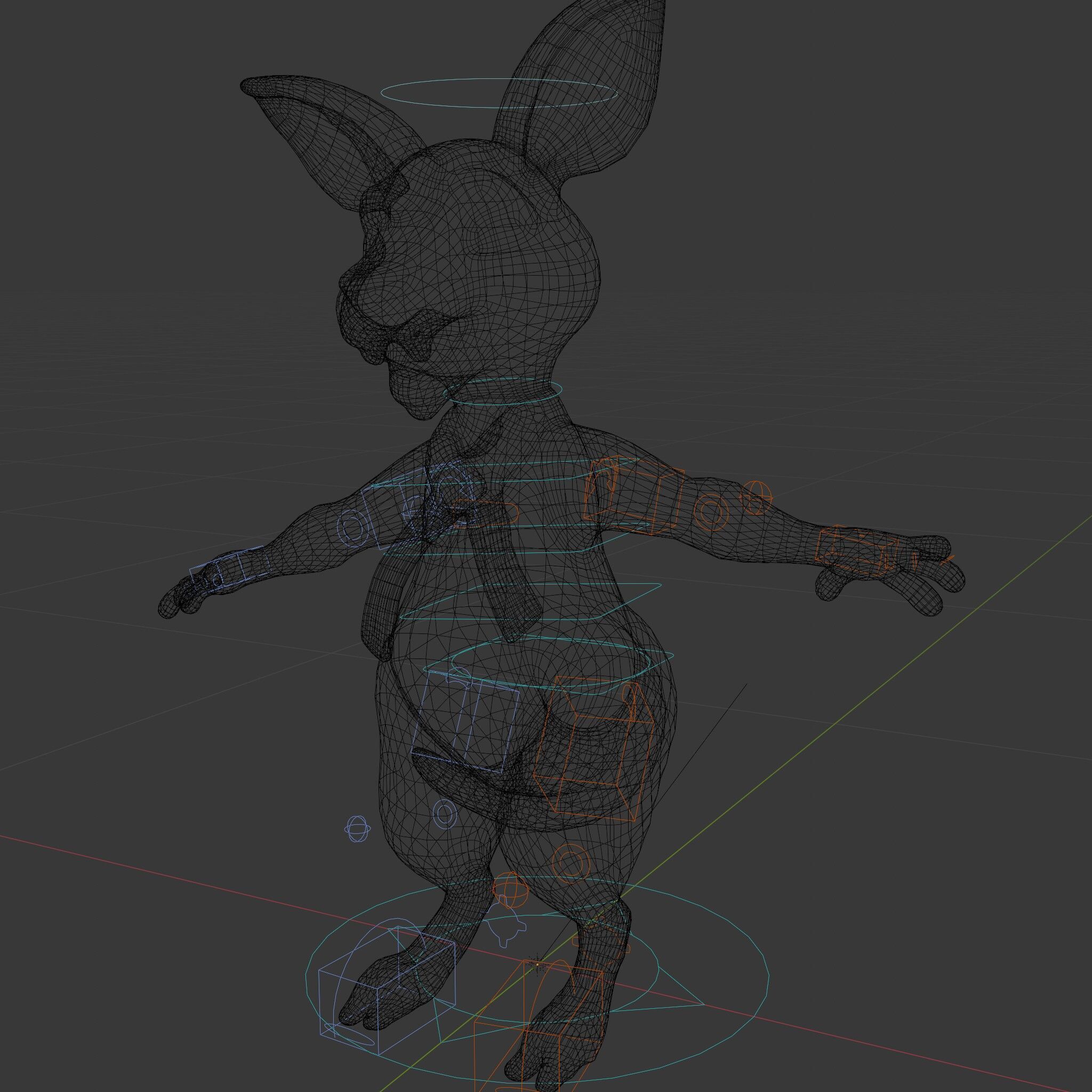 Animated Kangaroo Character Model  Rigged and Animated Low-poly 3D model_5