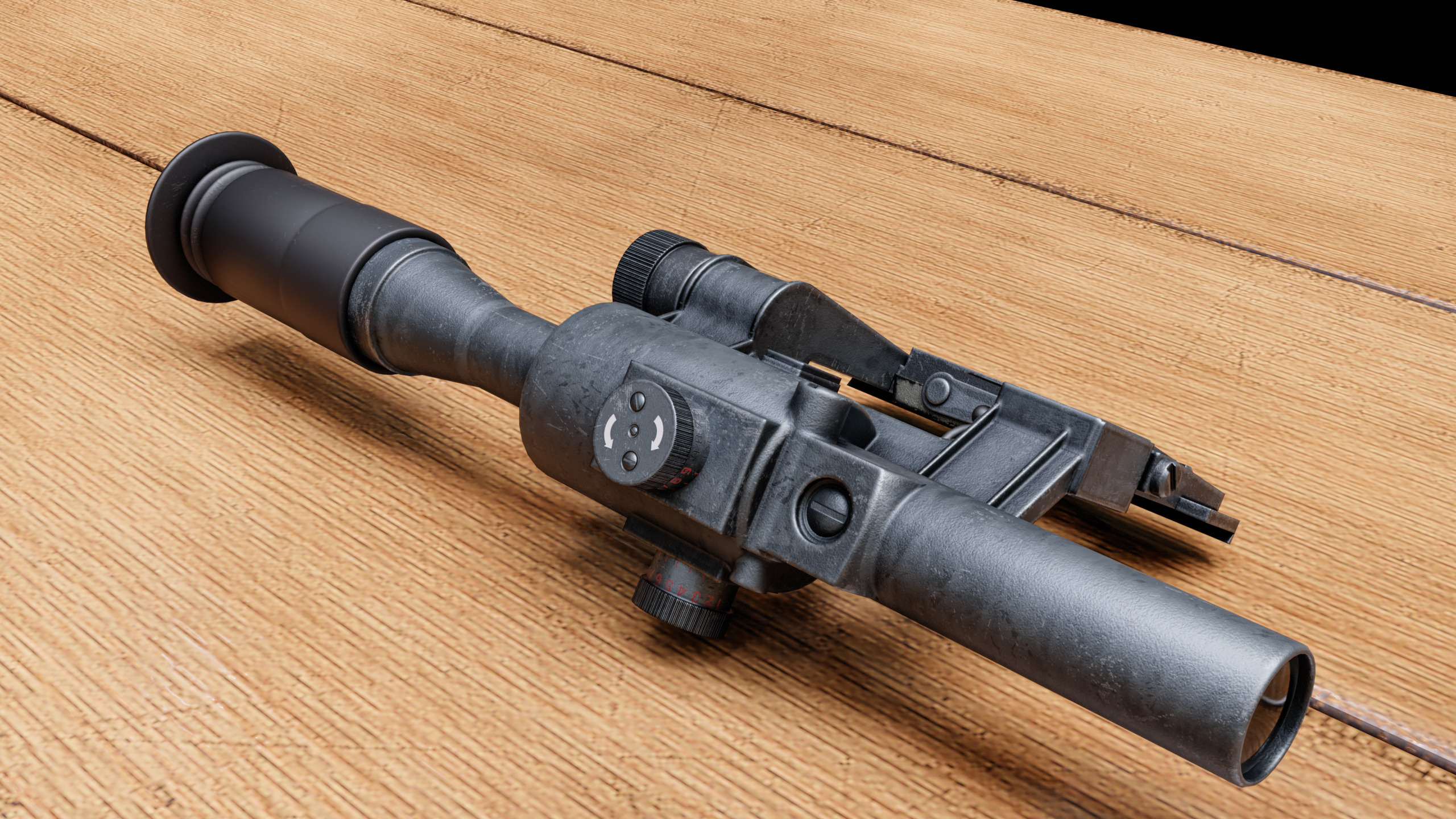 PSO-1 scope Low-poly 3D model_5