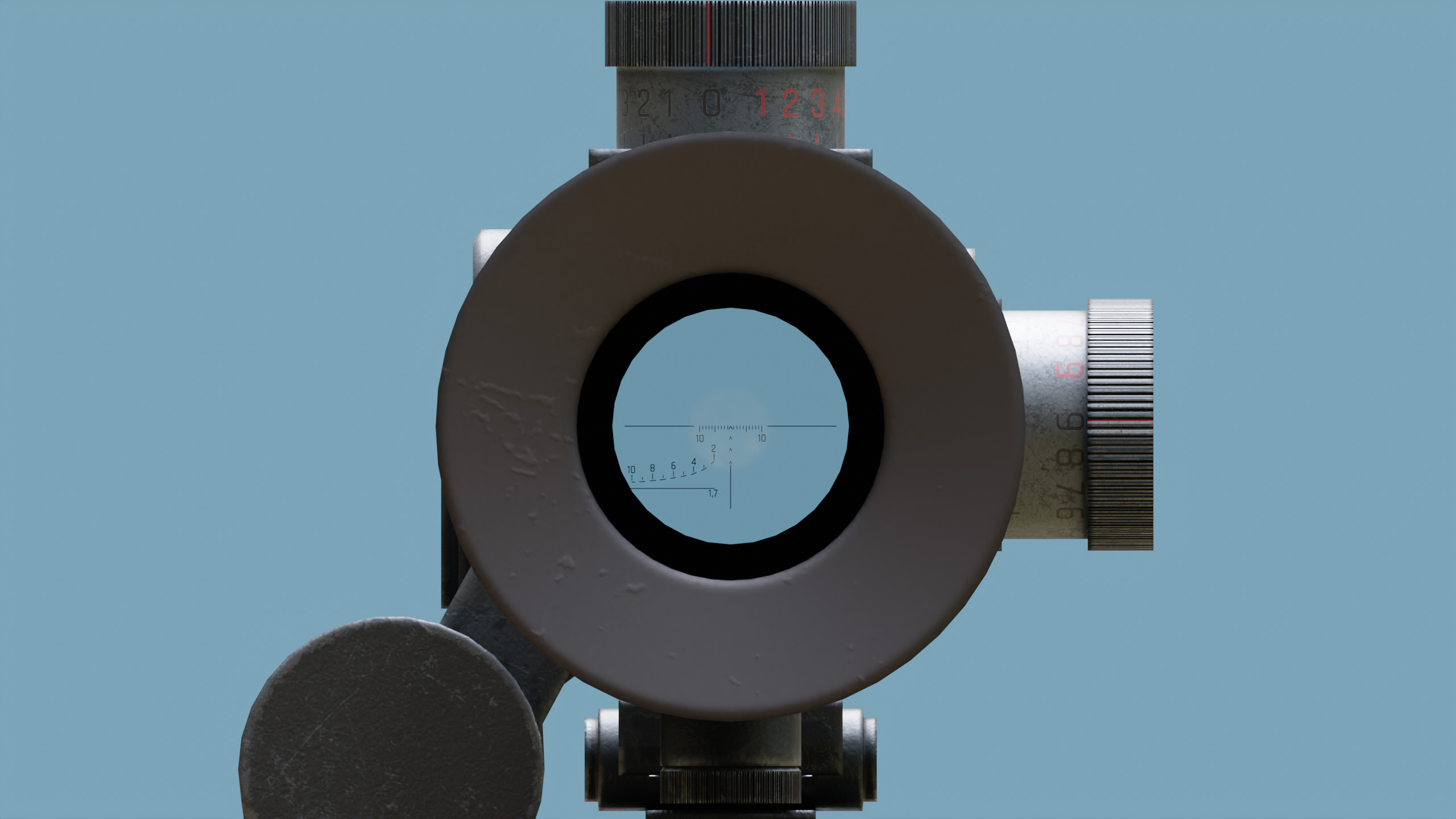 PSO-1 scope Low-poly 3D model_12