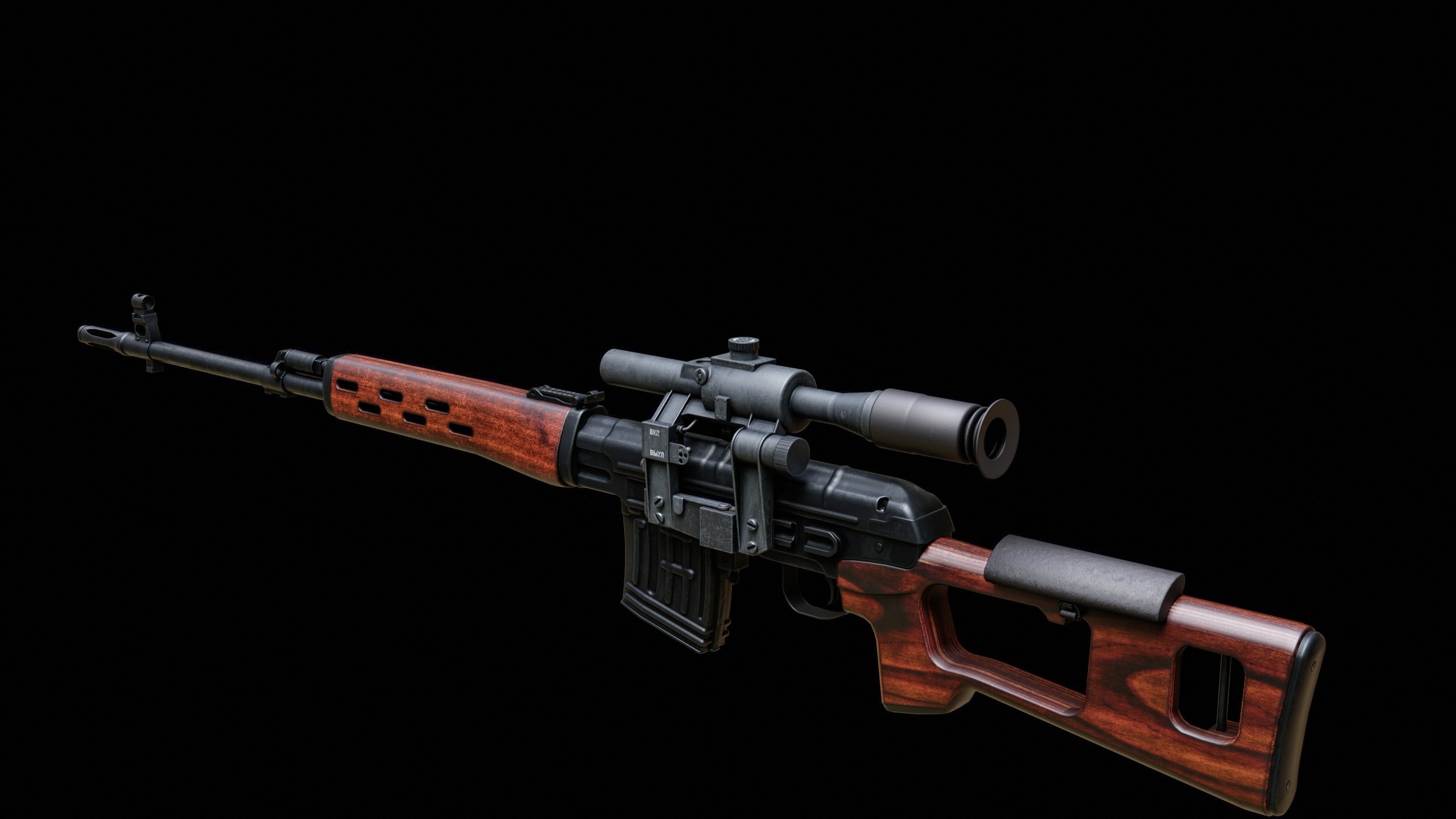 PSO-1 scope Low-poly 3D model_10