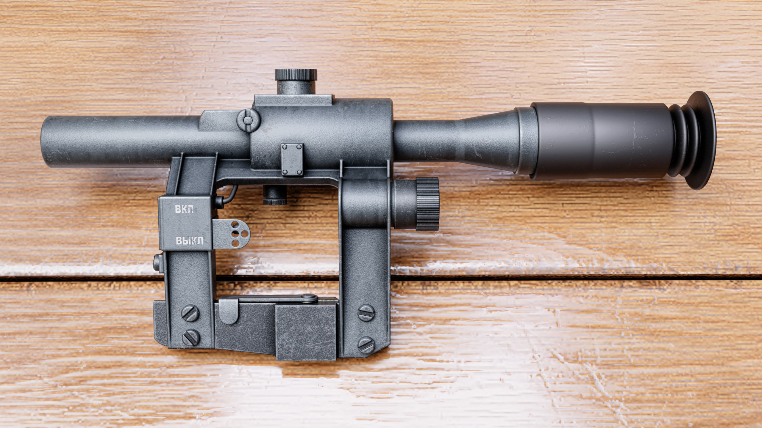 PSO-1 scope Low-poly 3D model_1