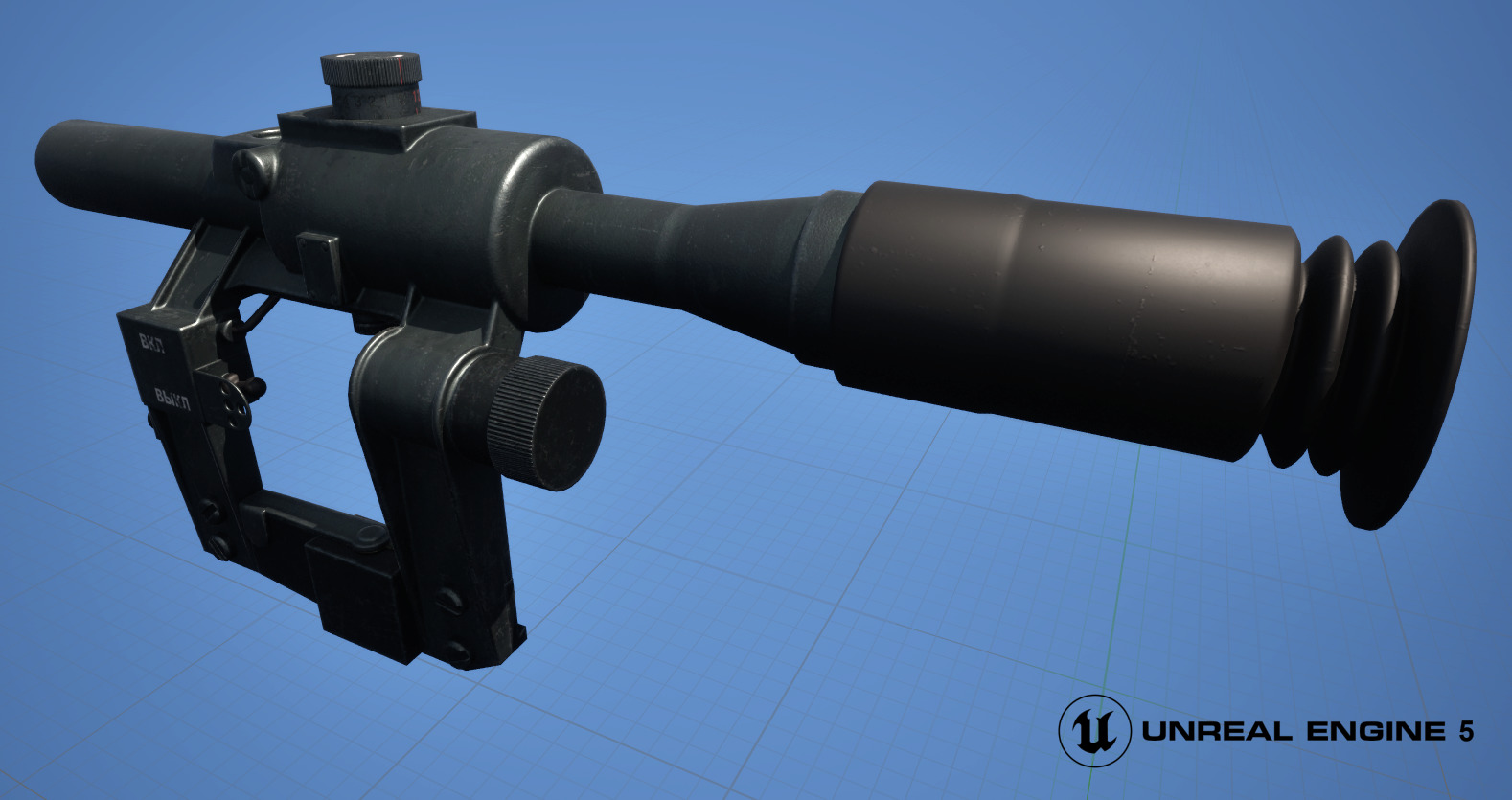 PSO-1 scope Low-poly 3D model_14