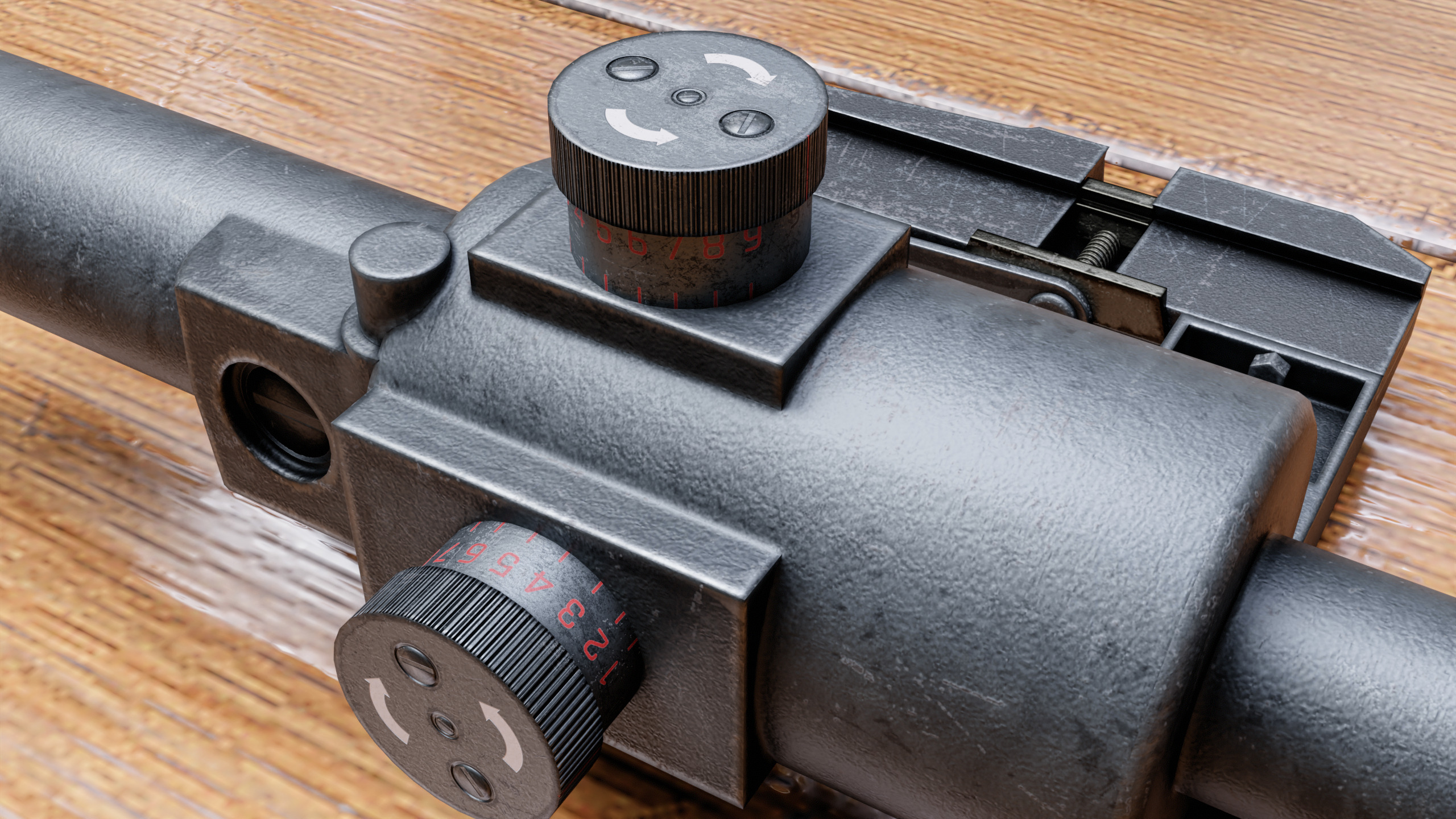 PSO-1 scope Low-poly 3D model_8