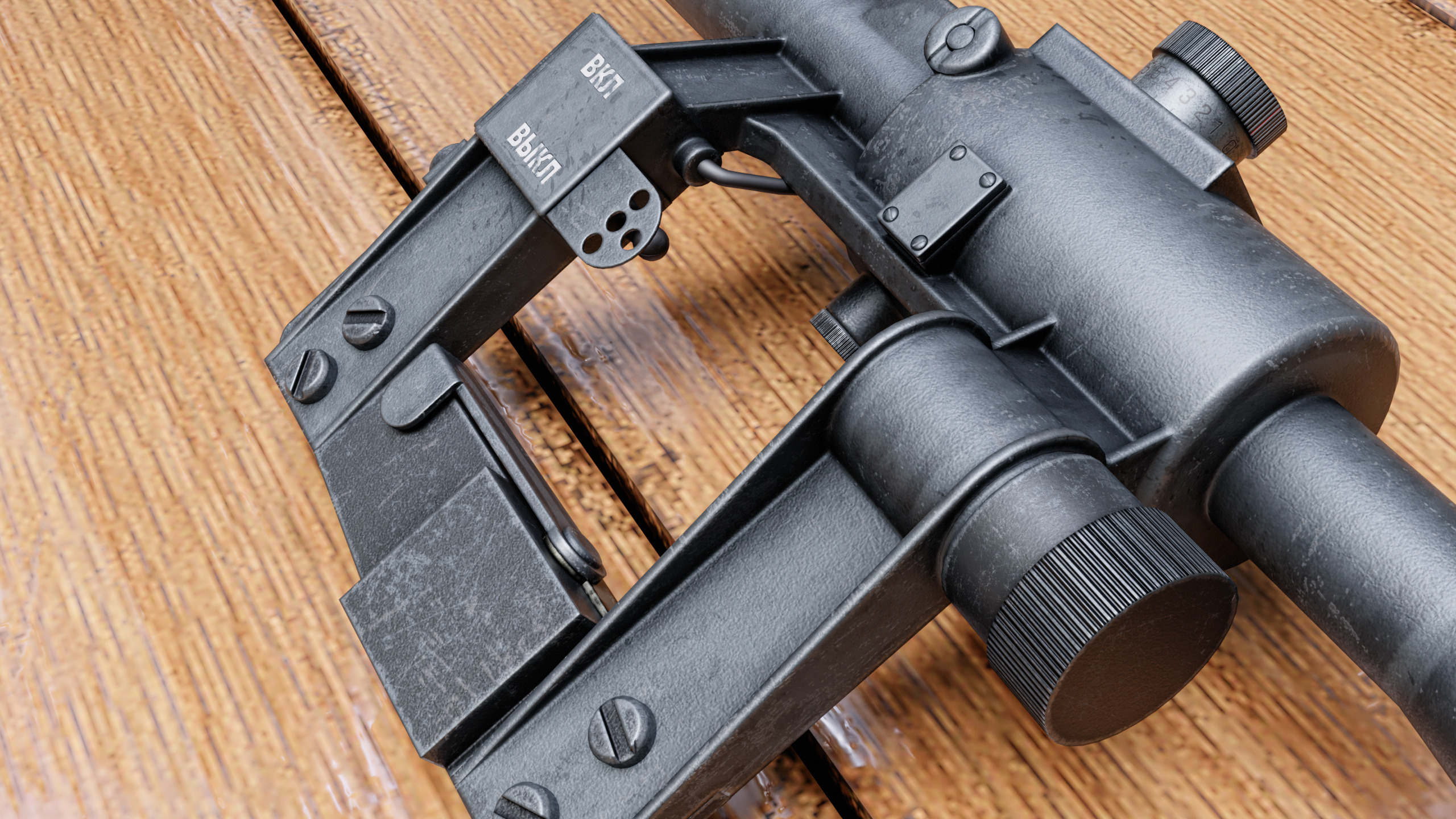 PSO-1 scope Low-poly 3D model_9