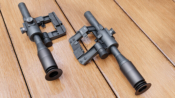 PSO-1 scope Low-poly 3D model