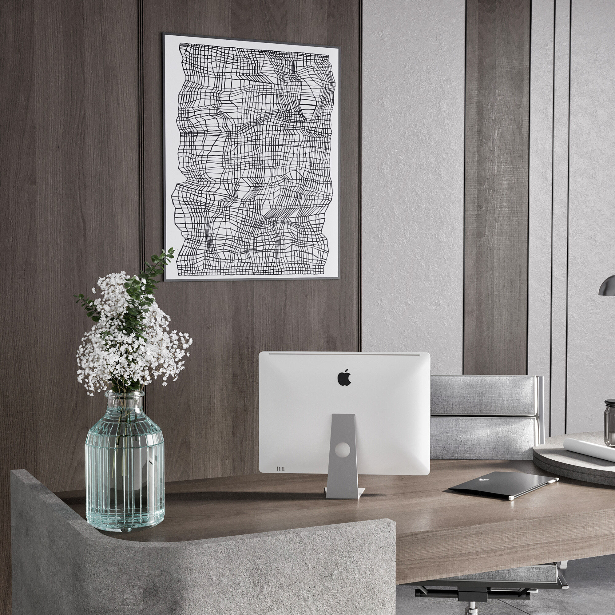 OFFICE FURNITURE NO12 A 3D model_10