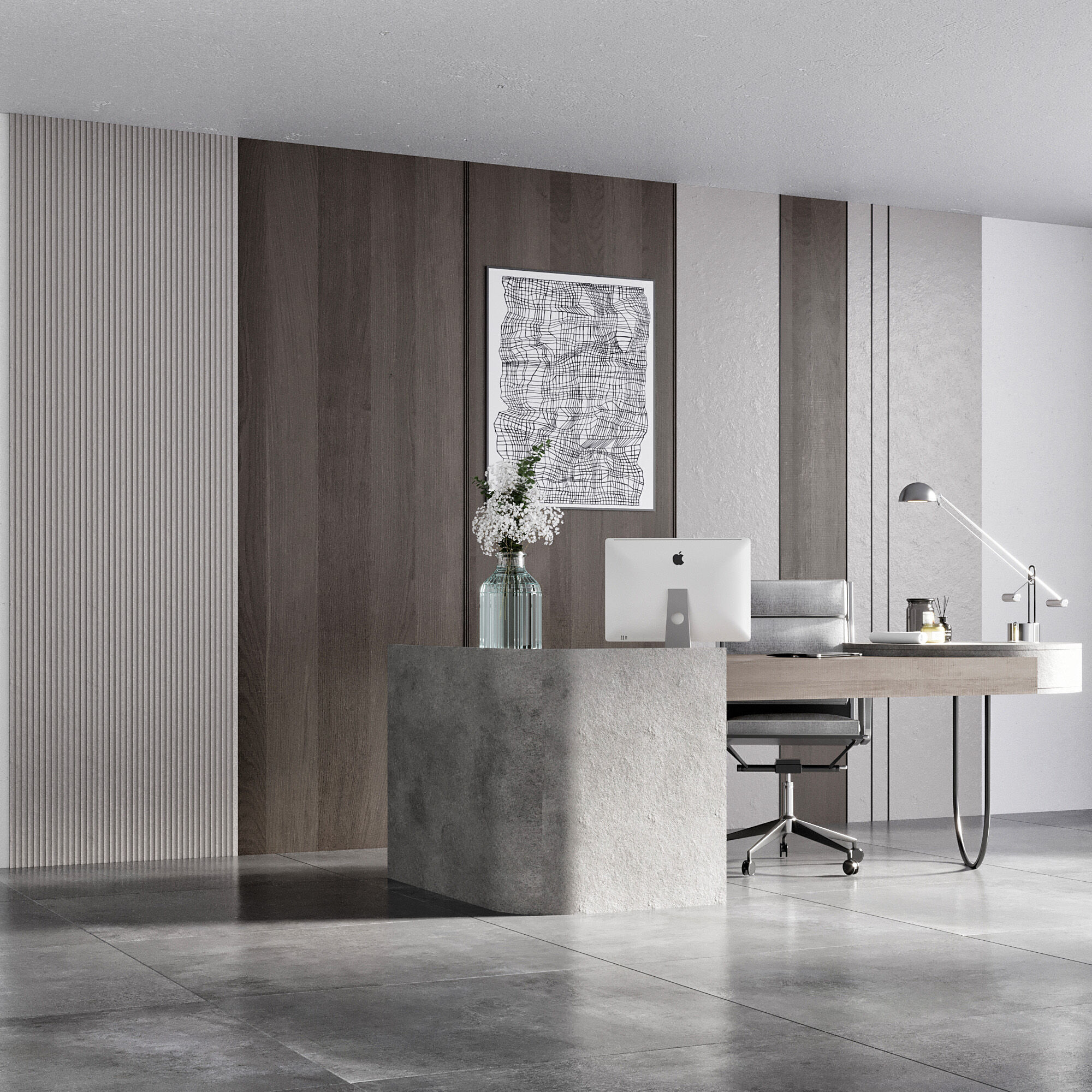 OFFICE FURNITURE NO12 A 3D model_5