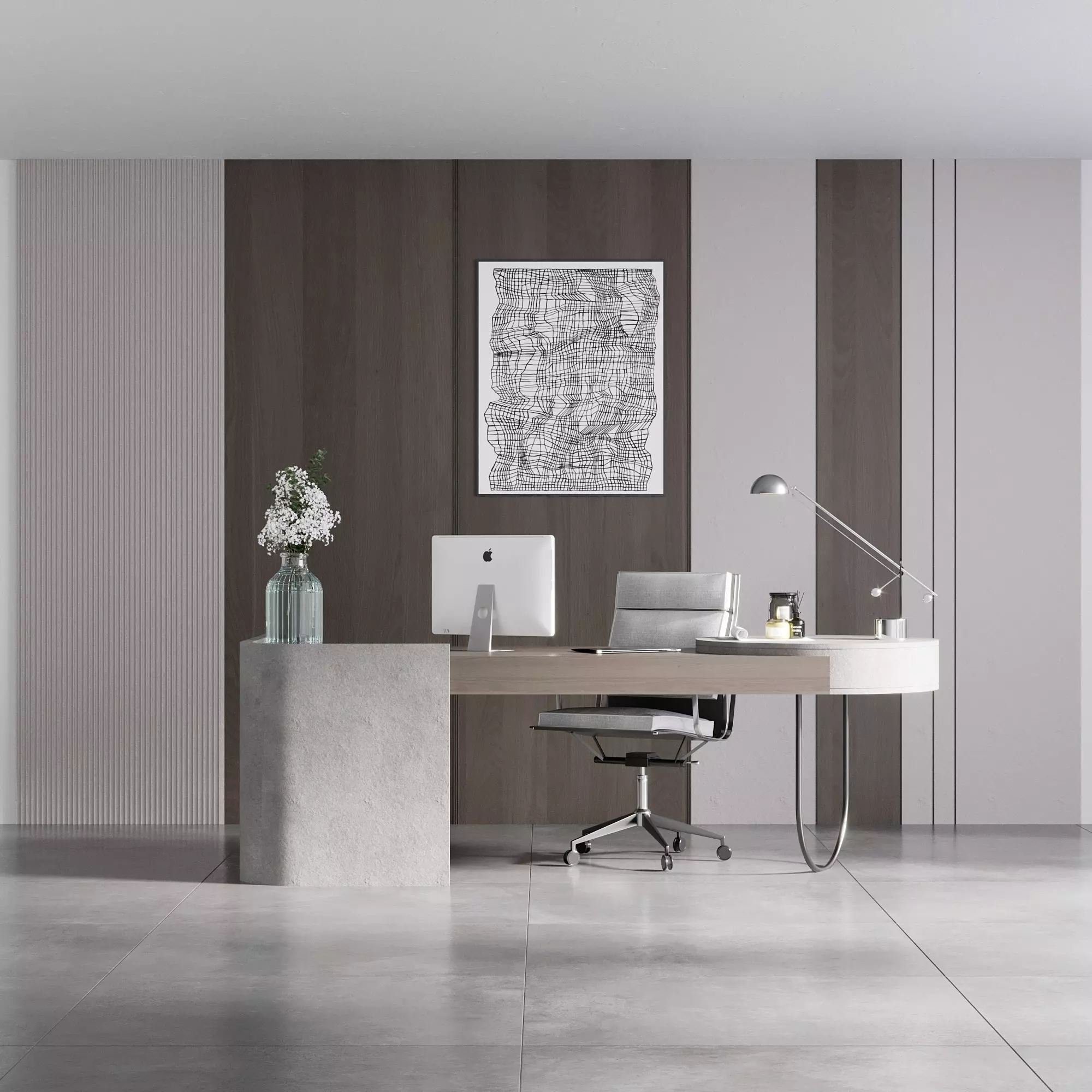 OFFICE FURNITURE NO12 A 3D model_0