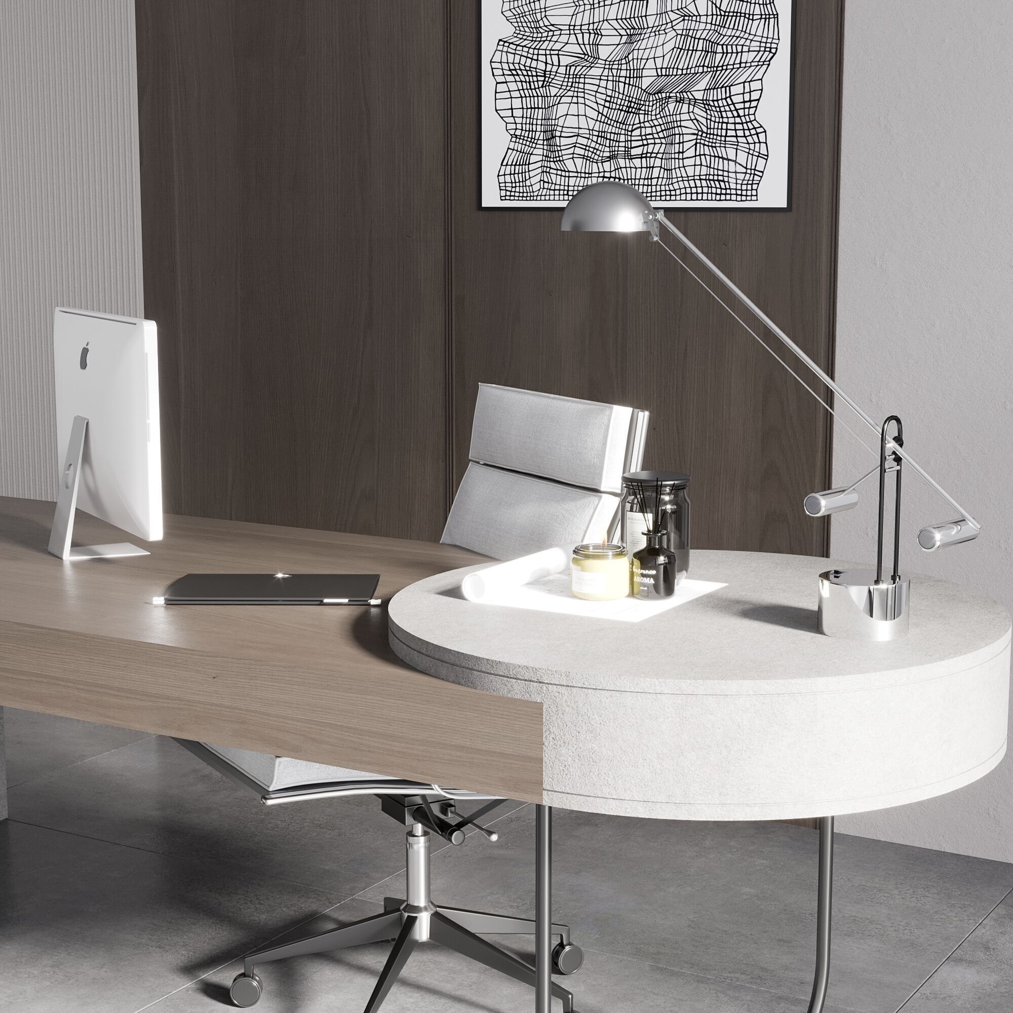 OFFICE FURNITURE NO12 A 3D model_1