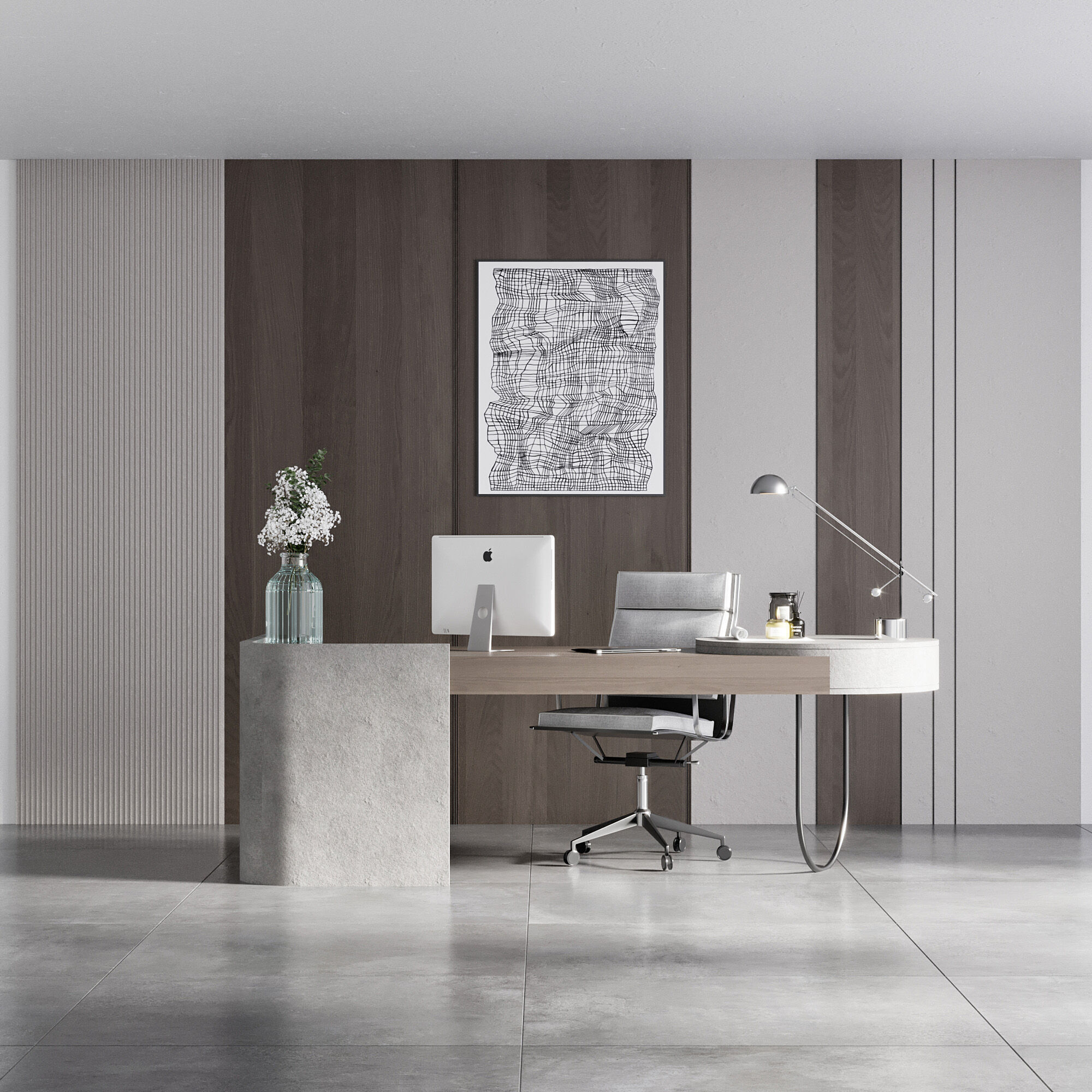 OFFICE FURNITURE NO12 A 3D model_6