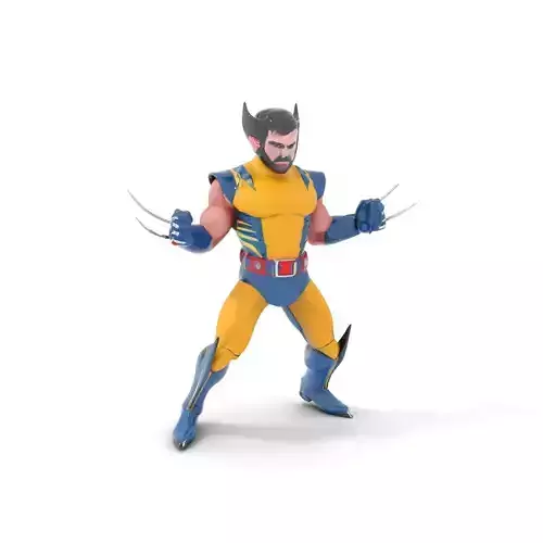 Heroic Clawed Fighter Character Model  Rigged and Animated