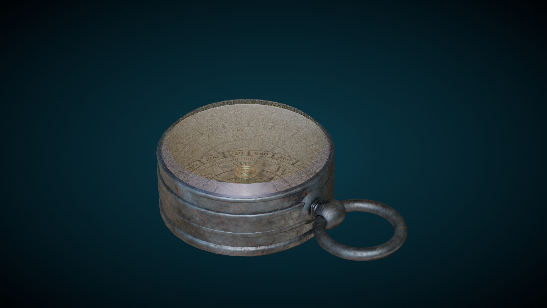 Compass Low-poly 3D model_6