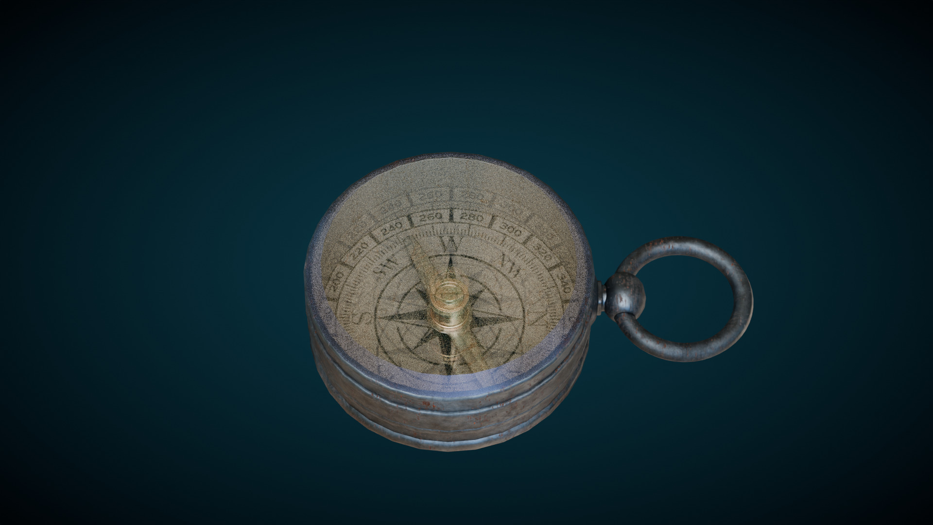 Compass Low-poly 3D model_7