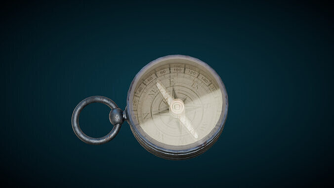 Compass Low-poly 3D model