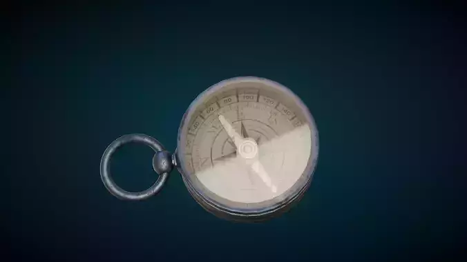 Compass Low-poly 3D model