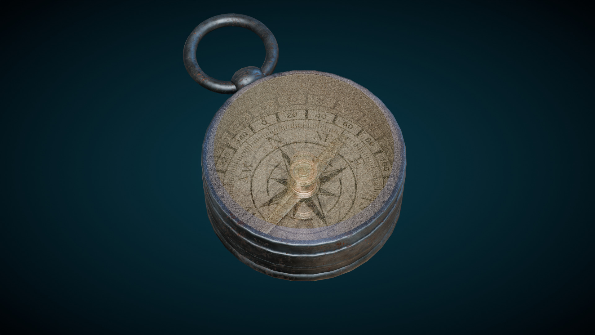 Compass Low-poly 3D model_1