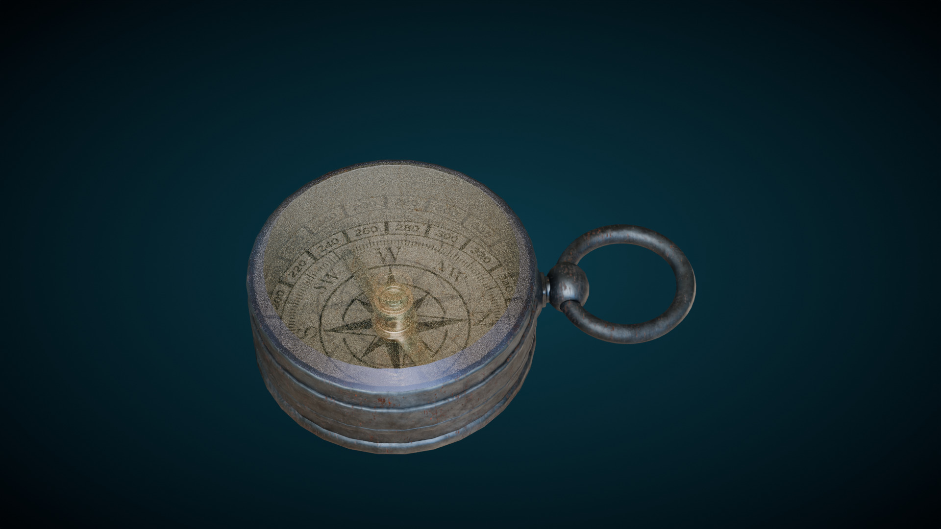 Compass Low-poly 3D model_2