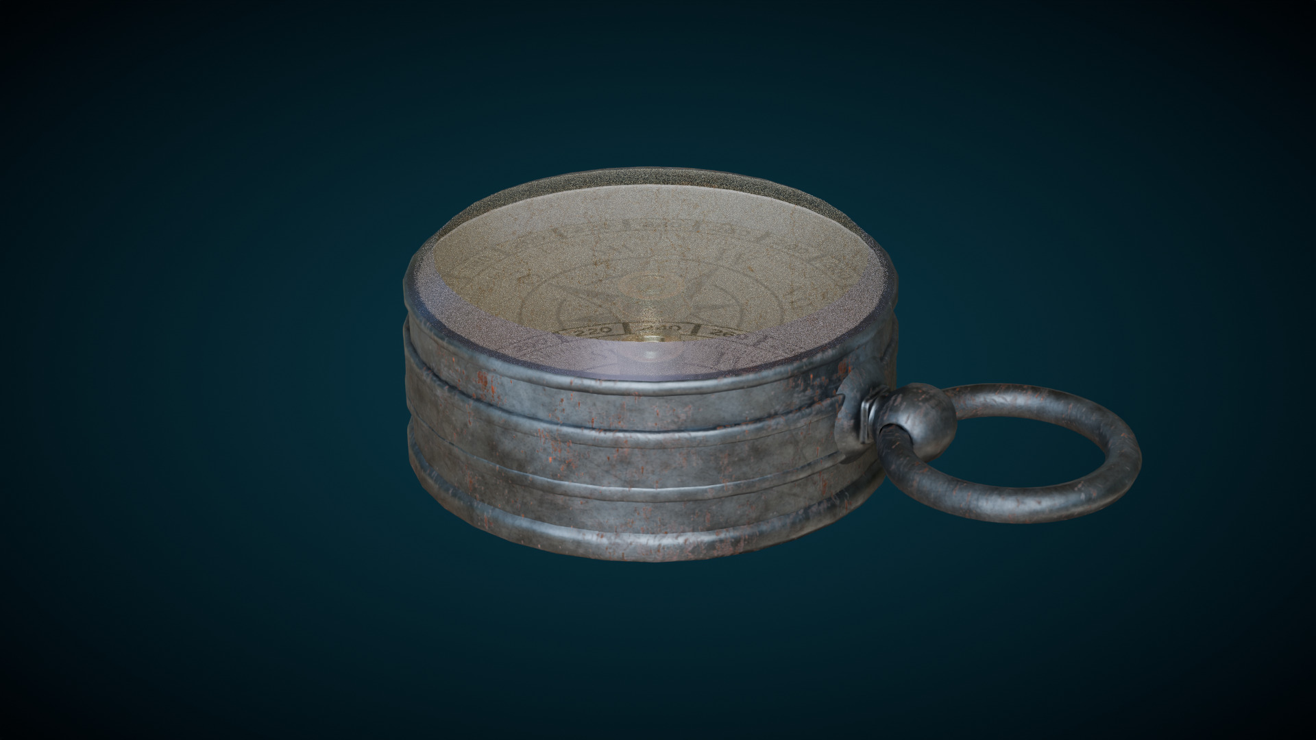 Compass Low-poly 3D model_5