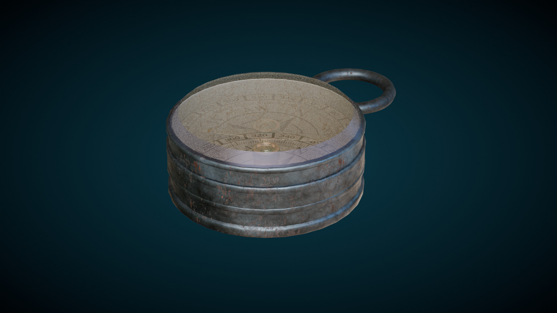 Compass Low-poly 3D model_8